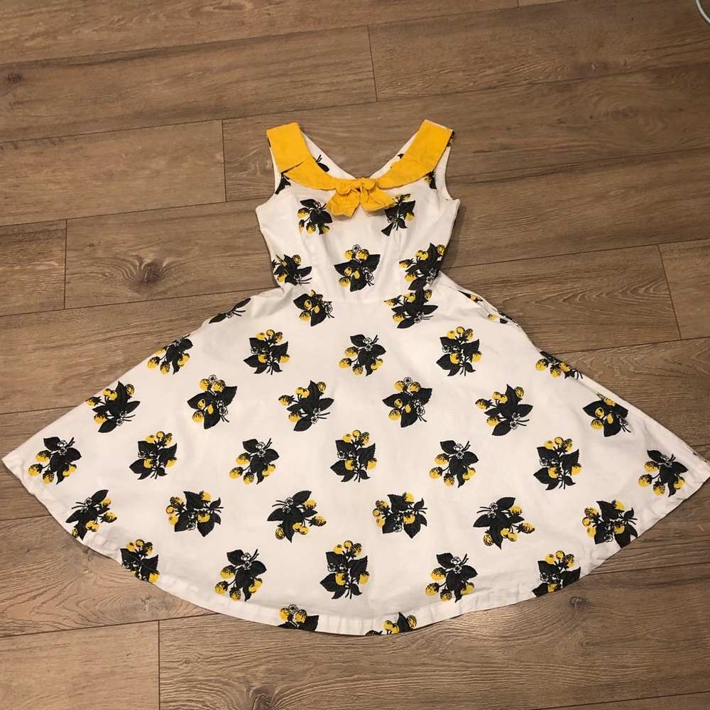 Yellow floral dress